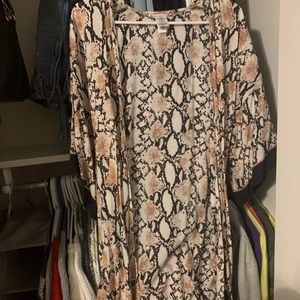 Snake print kimono